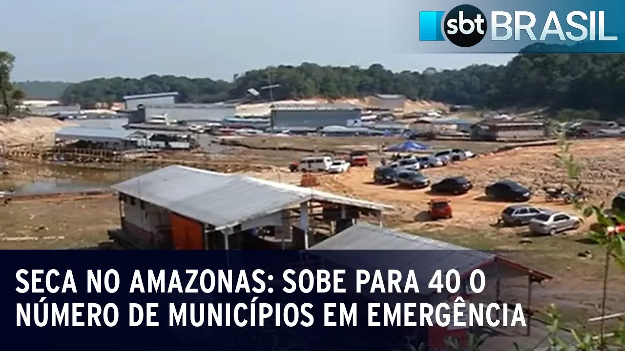 Seca no Amazonas: sobe para 40 o número de municípios em emergência | SBT Brasil (04/10/23)