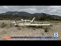 Plane crash lands in Ventura County riverbed