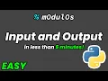 Input and Output In Python In Under 5 Minutes Easy Course 2 - 4