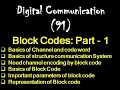 Digital Communication 91 Block Codes Basics of Channel and code word - Part 1