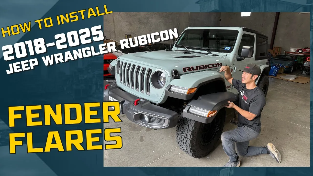 2018-2025 Jeep Wrangler Fender Flares to Painted-to-Match Fender Flares Conversion