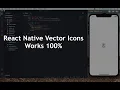 Installing React Native Vector Icons