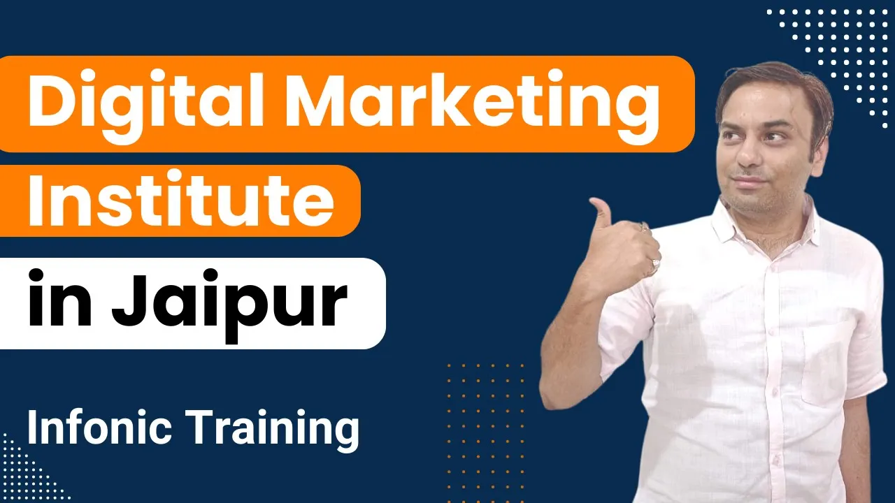 Infonic Training trainer explaining the Digital Marketing course in Jaipur, YouTube video