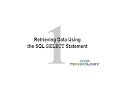 Retrieving Data Using the SQL select statement in Hindi
