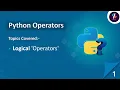 Python Tutorial For Beginners in Hindi Logical Operators in Python Python Tutorial