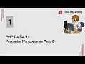 Pemrograman Web II PHP Dasar