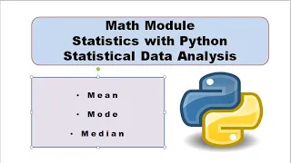 Python Math Module Statistics Fundamentals Statistical Data Analysis in Python