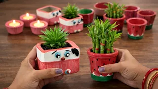 Turn Waste Into Wow! 😍 DIY Planters from Waste Plastic Containers & Cardboard
