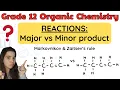 Major vs minor products in Organic Chemistry reactions