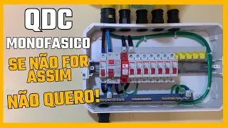 Quadro monofásico 220 volts, tem que ser montado assim. Não tem erro.