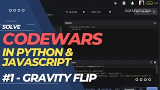 CODEWARS - Gravity Flip solved in Python Javascript