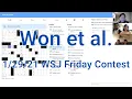 Won et al solve Make Him from Them WSJ 21 Friday crossword contest