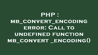 PHP mb - convert