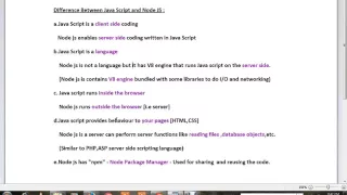 DIFFERENCE BETWEEN JAVASCRIPT AND NODE JS