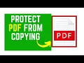How to Protect PDF File from Copying Editing or Printing For Free Without Using Adobe Acrobat Pro