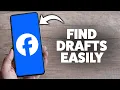 How To Find Saved Drafts On Facebook 2026 iPhone Android