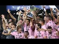 Lionel Messi Trophy celebration League Cup Inter Miami