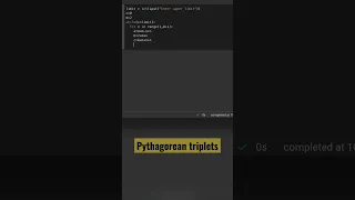 Python for math tutorial - 5 pythagorean triplets