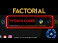 Factorial Program Using Recursion In Python Python Programming Codes