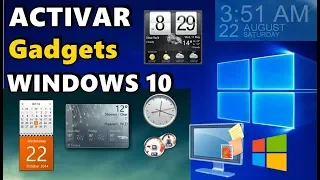 Como ACTIVAR Los GADGETS EN WINDOWS 10 ▶▶PERSONALIZA TU ESCRITORIO