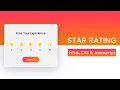 Star Rating HTML CSS Javascript