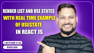 Render List and use states in Real Time example of useState React JS Tutorial full course -