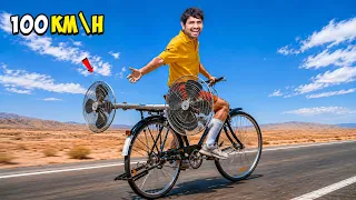 World’s Fastest Cycle🔥 (100% Real) | साइकिल में पंखे लगा दिए 😈