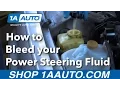 How to Bleed your Power Steering Fluid