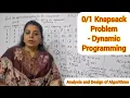 Lec41 Knapsack Problem - Dynamic Programming