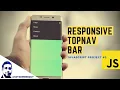 Responsive Top Navigation Bar using JavaScript JavaScript Project