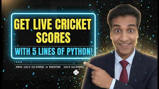 How to get live Cricket Score Using Python and Webscraping with 5 Lines of Code