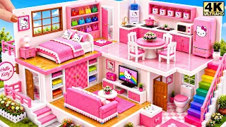💗🌈 I Built a Tiny Pink Miniature House with Secret Rooms & Colorful Stairs ❤️ | DIY Miniatrue House