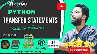 Python Transfer Statements in Hindi break continue pass Beginner Friendly