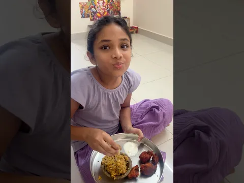 தொண்ணை Biriyani With Masala Chicken 65⁉️Retro Dance With Studies‼️#saravijay #lunchbox #shorts