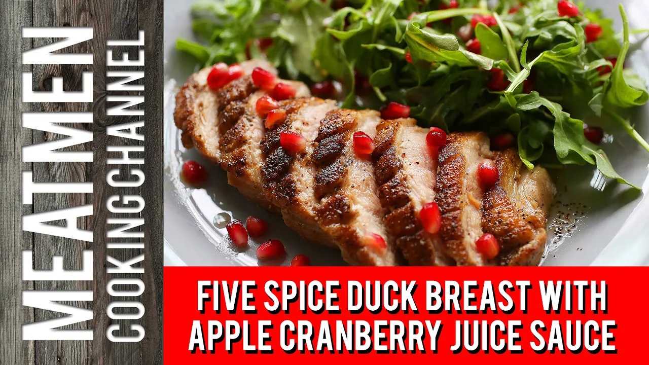 Five Spice Duck Breast with Apple Cranberry Juice Sauce