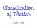 OLD Unit 6 Matter Classification Notes HONORS