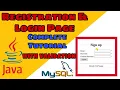 Registration Login Page Complete Tutorial JSP Servlet Java MySQL JavaScript Eclipse