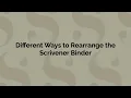 Master Your Manuscript Rearrange Folders and Files in Scrivener s Binder