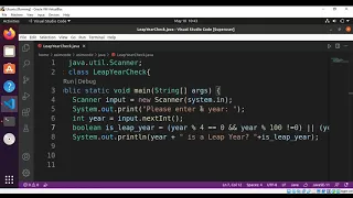 Java Program to Check Leap Year