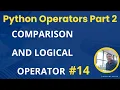 Python Comparison Operators Python Logical Operators with example in Hindi