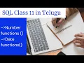 SQL class 11 in Telugu Number functions and Date functions
