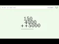Long Addition Problem 150 4000 5000 Step-by-Step Solution Tiger Algebra