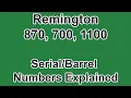 Remington 870 700 1100 Number Lookup