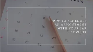 How to Schedule An Appointment with Your Student Accessibility Resources Advisor