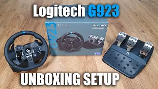 Logitech G923 steering wheel for a PC Unboxing and Setup