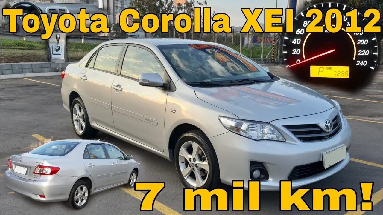 Um Toyota Corolla 2012 com 7 mil km em 2020
