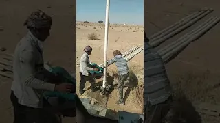 جانب من تركيب غطاس مواسير بلاستيك ٣ بوصه ٤٠ حصان نزول ٢١٠ م بدون الماطور والمروحة 