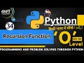 Python Recursion Explained in Hindi Recursion Call Base Case O Level M3-R5