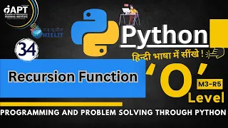 Python Recursion Explained in Hindi Recursion Call Base Case O Level M3-R5