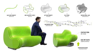 Parametric Script Bench Form Array Design Using Grasshopper for Rhino 3D